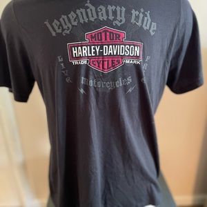 Women’s Harley Davidson Vintage Look Tshirt Live Free Cajun Cycles